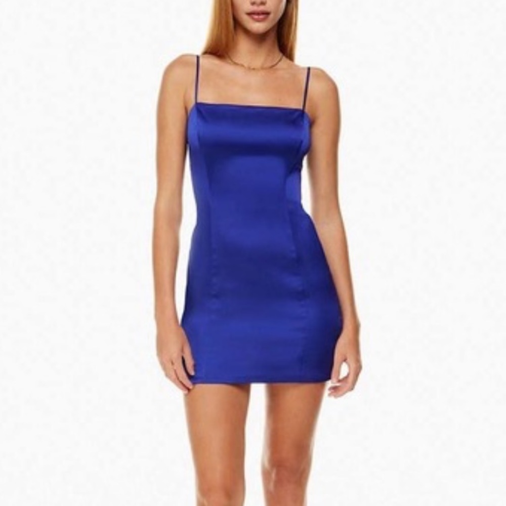Aritzia Sunday Best Royal Blue Mini Dress